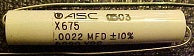 6000 VOLT (and higher) Tubular Axial Film Capacitors