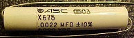 6000V (and higher) Axial Film Capacitors (6KV to 15KV)